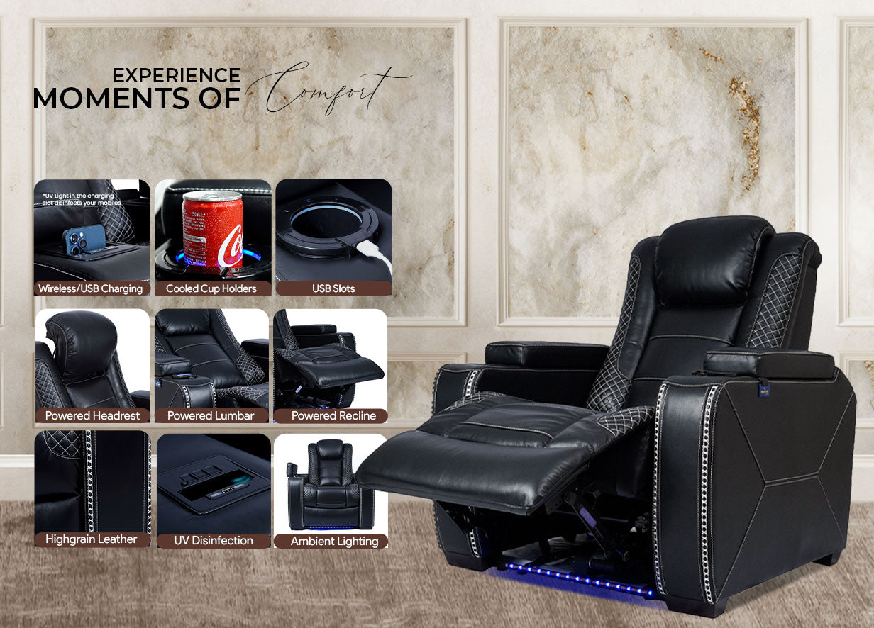 HIGH LIFE Triple Motor, Original Leather Power Recliner - MR 2003