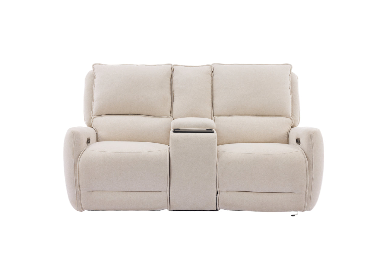 Double Seater Off White Recliner