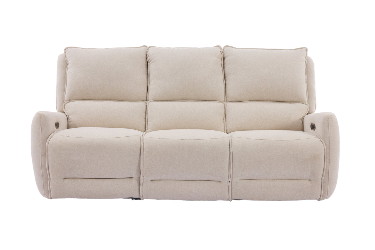 Triple Seater Off White Recliner - HIGHLIFE