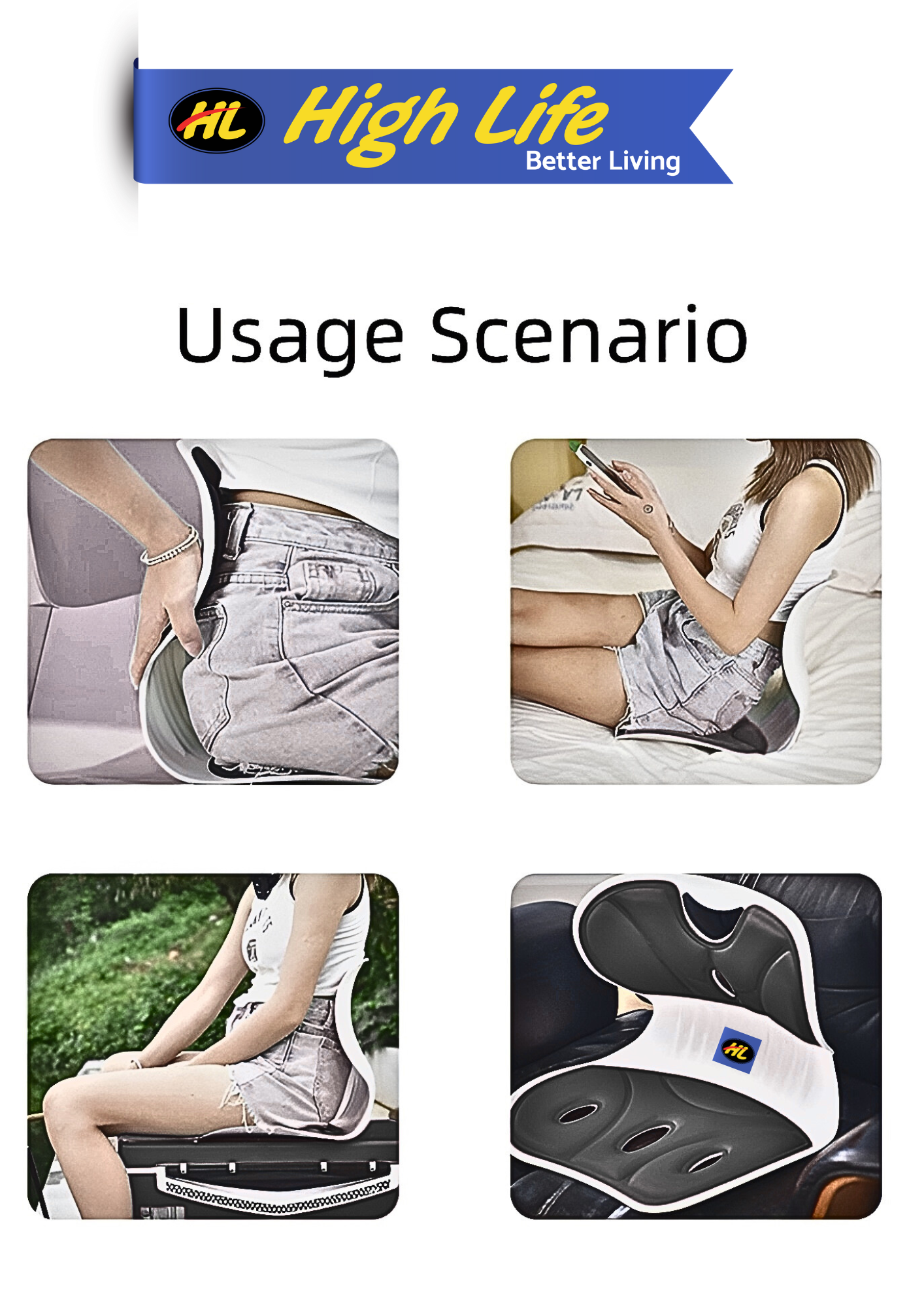 High Life Bionic Shell Ergonomic Back Support Cushion