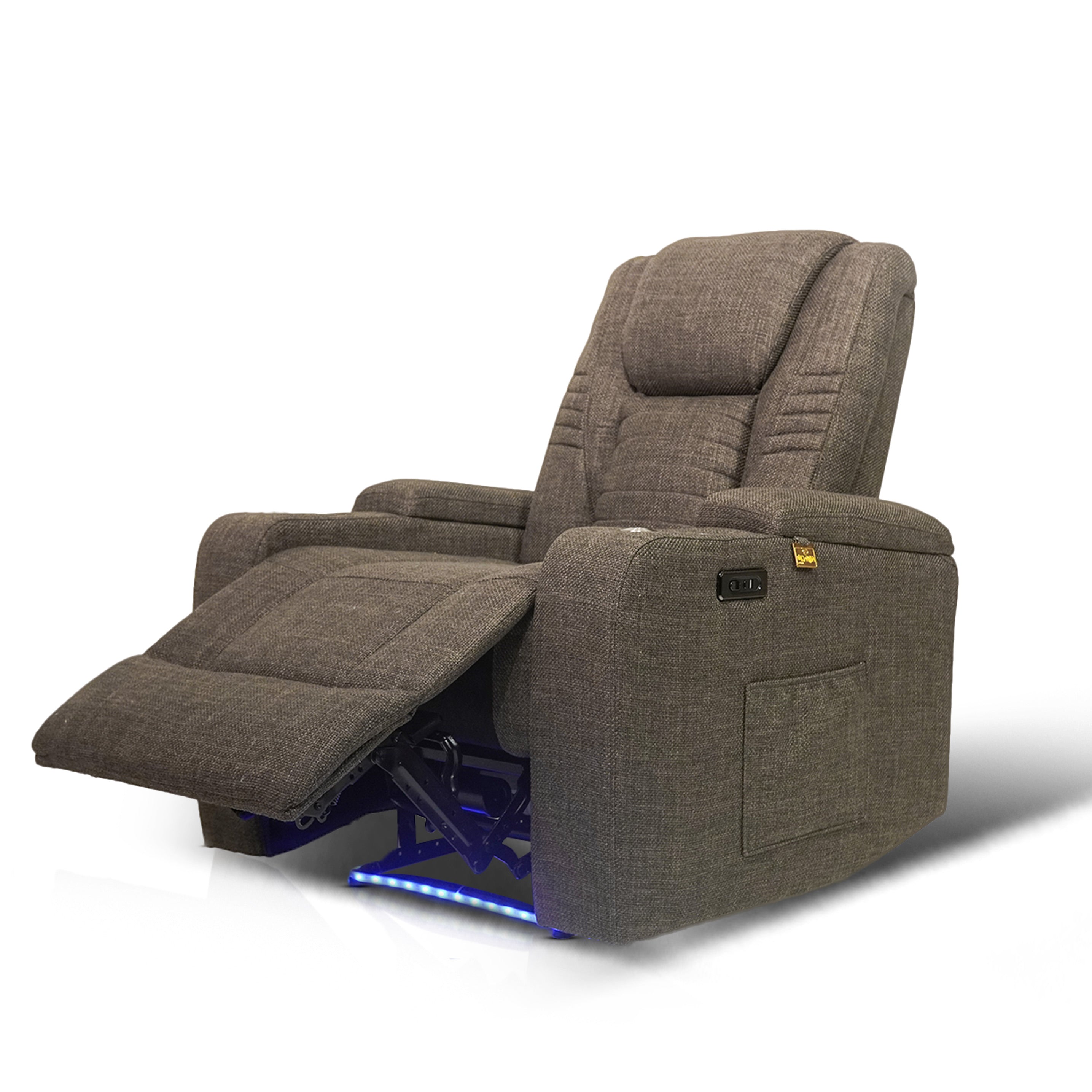 High Life Antonnio Premium Electric Recliner with LED Base Lighting and Cup Holders & Slide Table