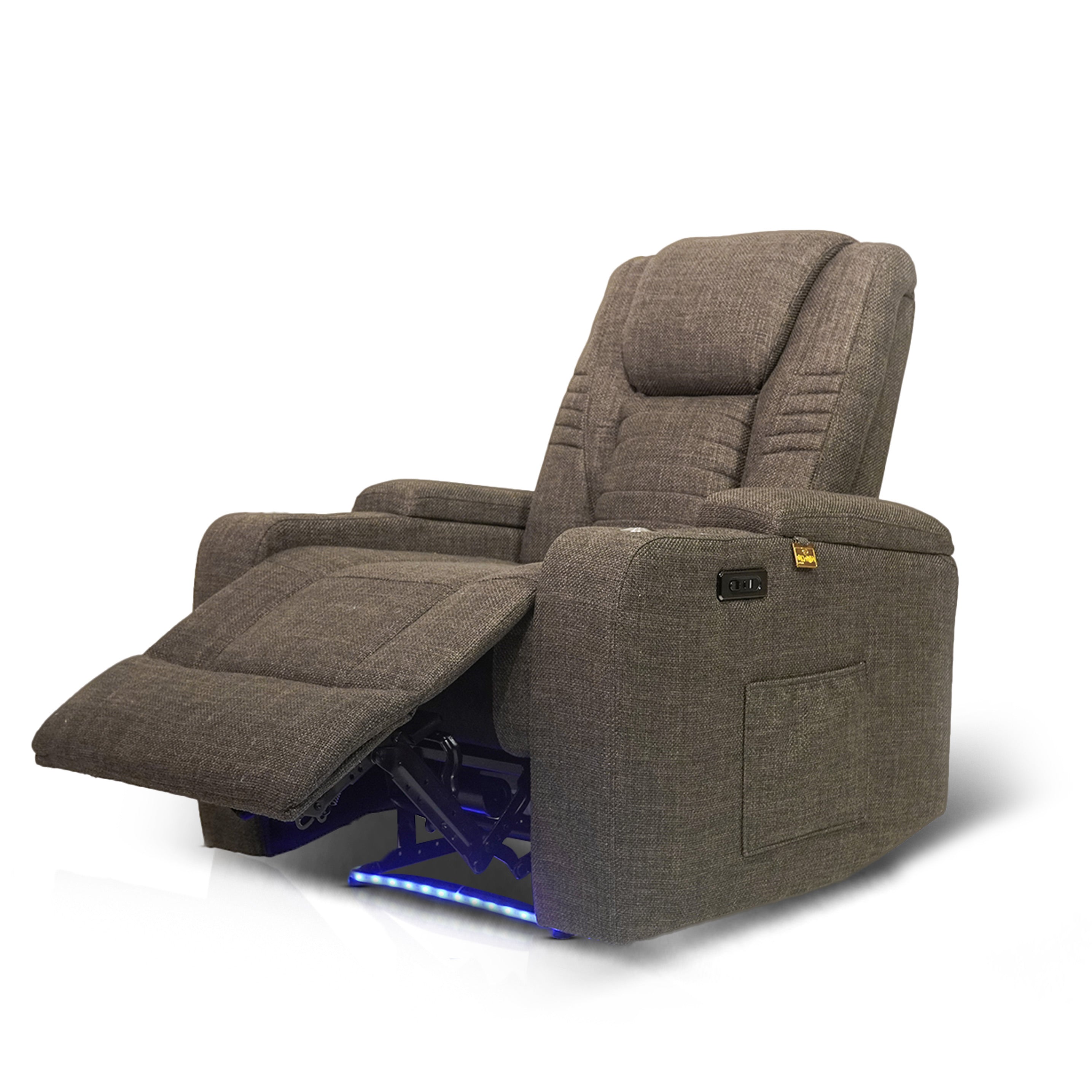 High Life Antonnio Premium Electric Recliner with LED Base Lighting and Cup Holders & Slide Table