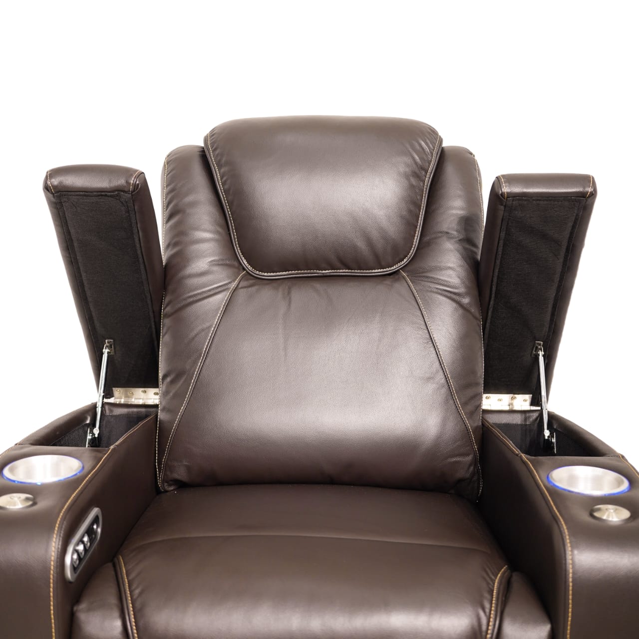 HighLife Real Leather Cloud Rest Recliner Sofa - Triple Motor Power Chair .