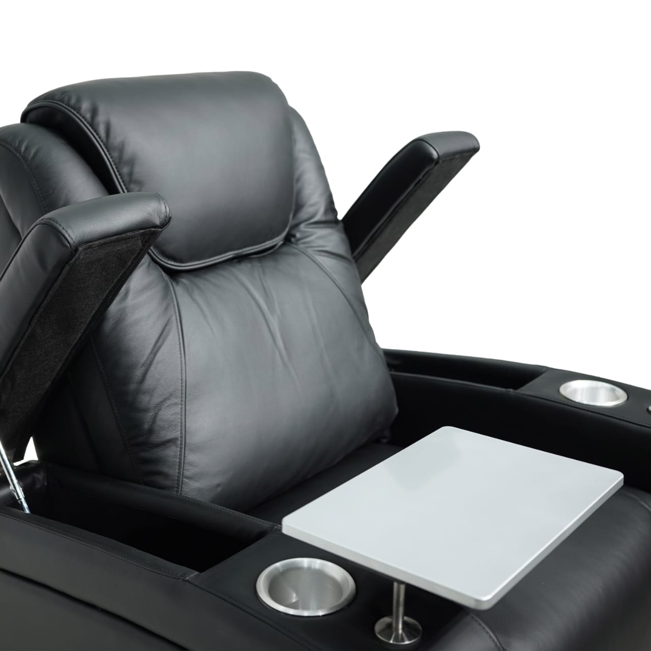 HighLife Real Leather Cloud Rest Recliner Sofa - Triple Motor Power Chair .