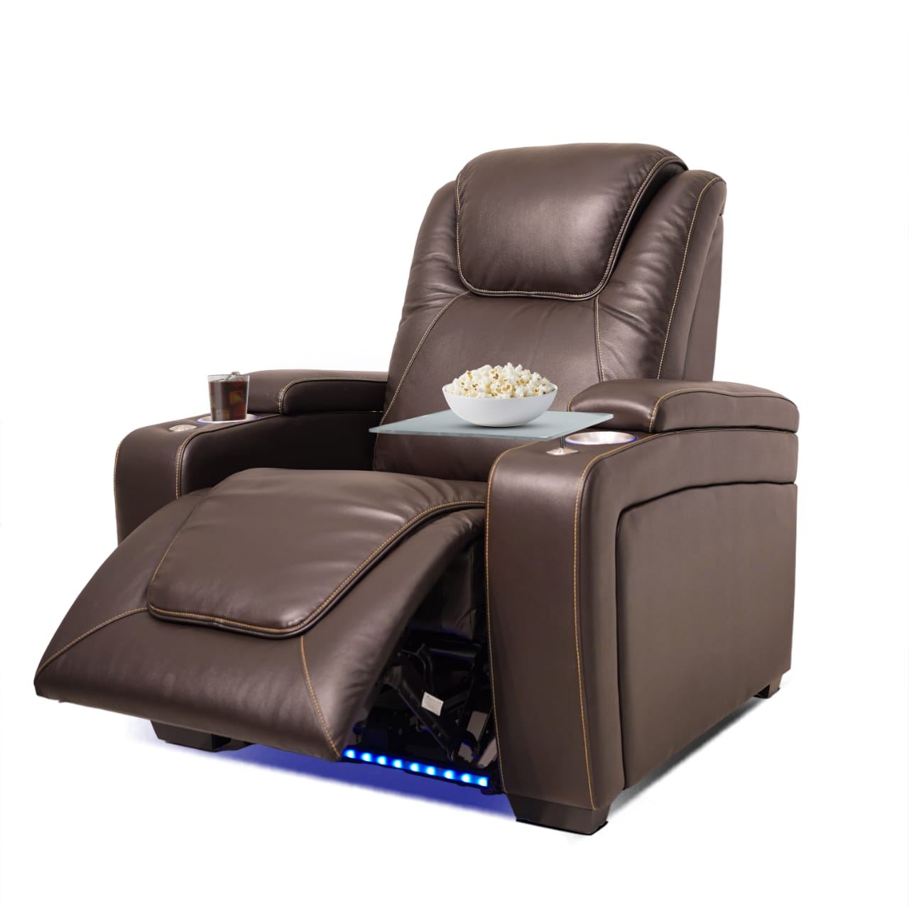 HighLife Real Leather Cloud Rest Recliner Sofa - Triple Motor Power Chair .