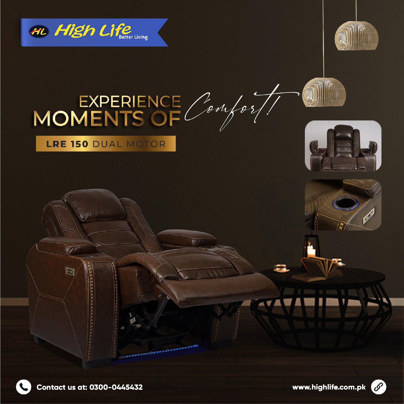Dual Motor Home Theater Sofa – 150
