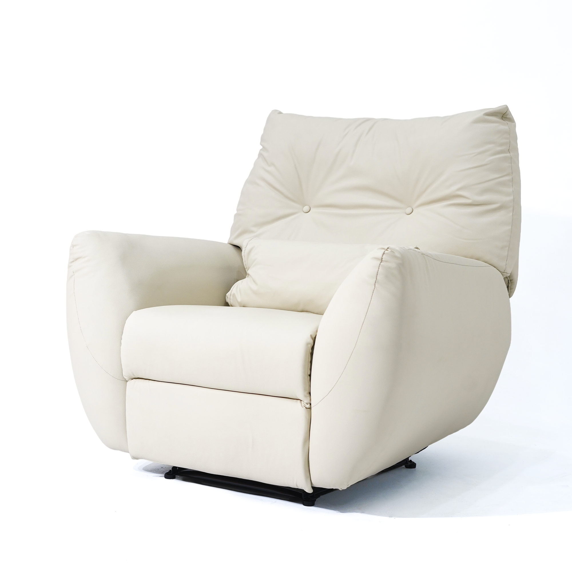 LRE137 Modern Recliner in Cream off-white, a plush manual and power recliner for living room.