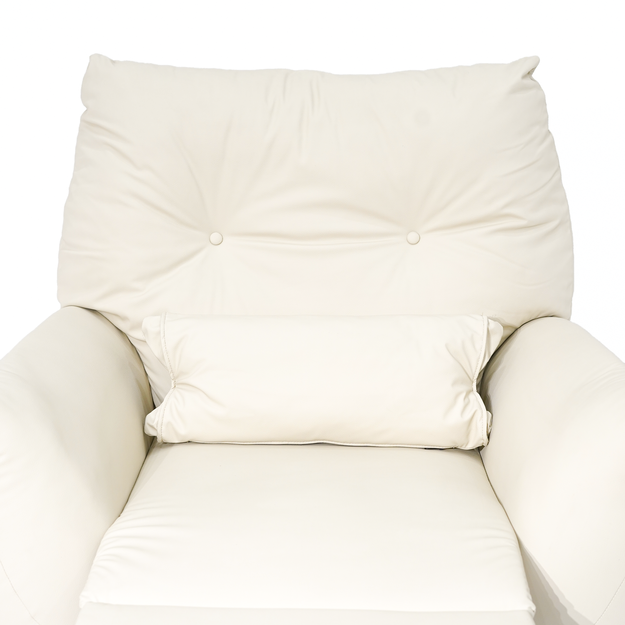 LRE137 Modern Recliner in Cream off-white, a plush manual and power recliner for living room.