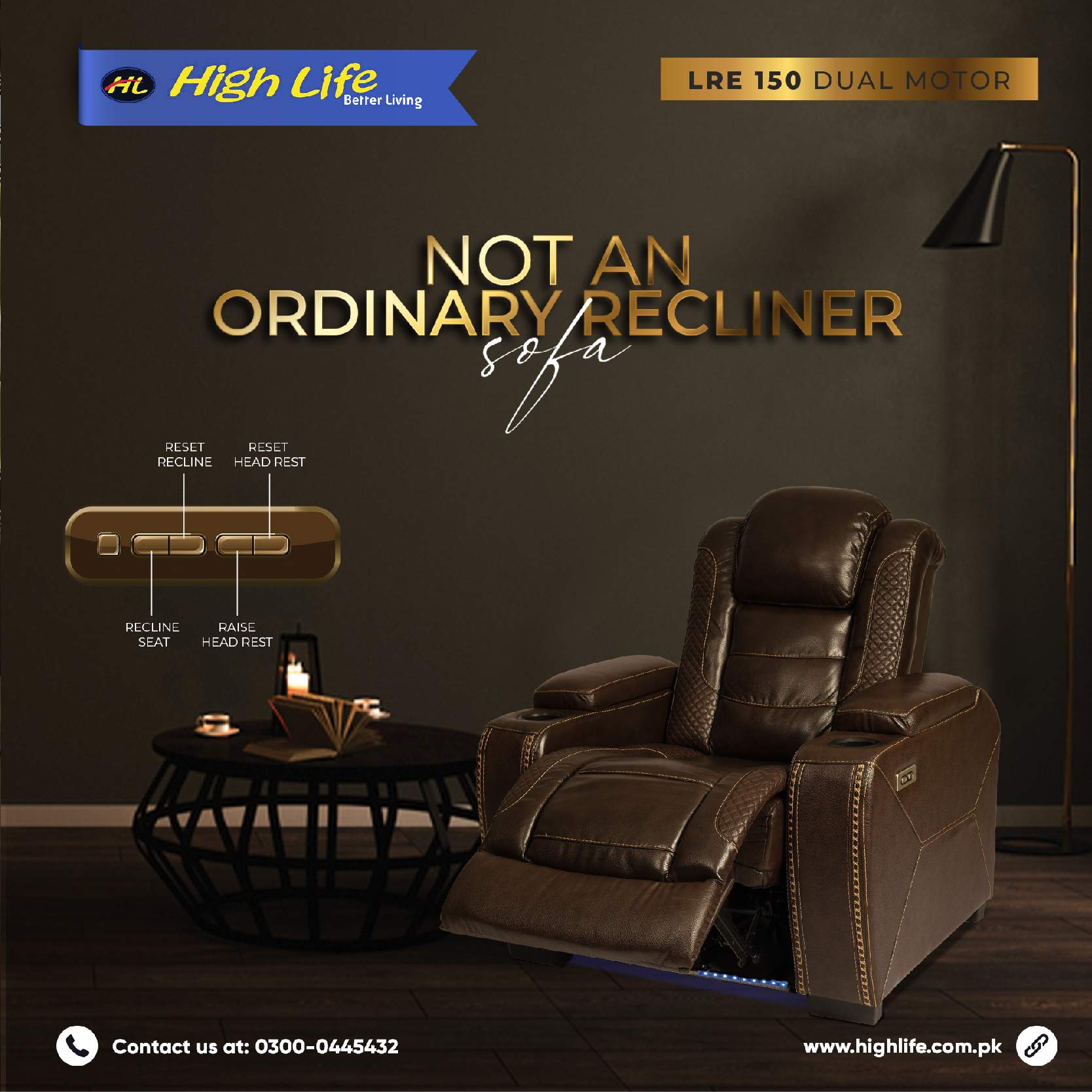 Highlife Recliner Home Theater Sofa price in pakistan
