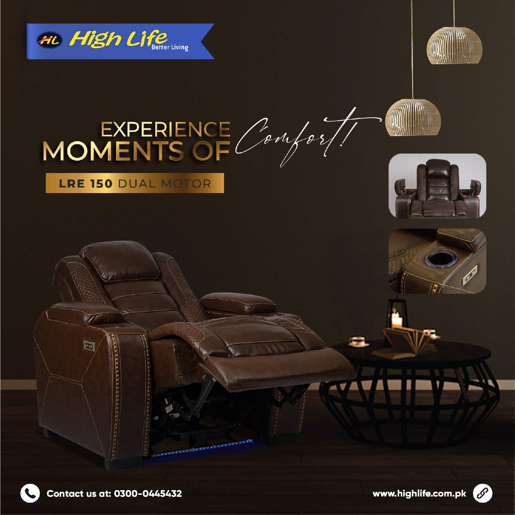 Highlife Recliner Home Theater Sofa price in pakistan