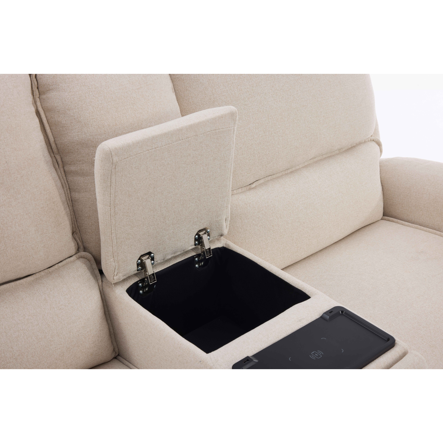 2-Seater Power Recliner Sofa with Console | Luxe Lounge Series | Wireless Charging & Storage price in pakistan