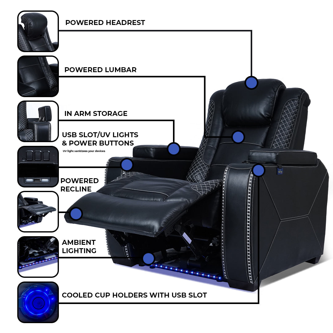 HIGH LIFE Triple Motor, Original Leather Power Recliner buy online in Pakistan