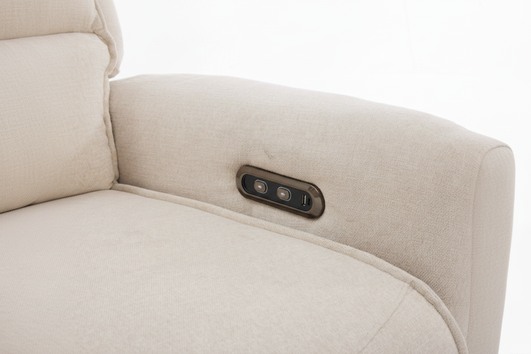 2-Seater Power Recliner Sofa with Console | Luxe Lounge Series | Wireless Charging & Storage price in pakistan