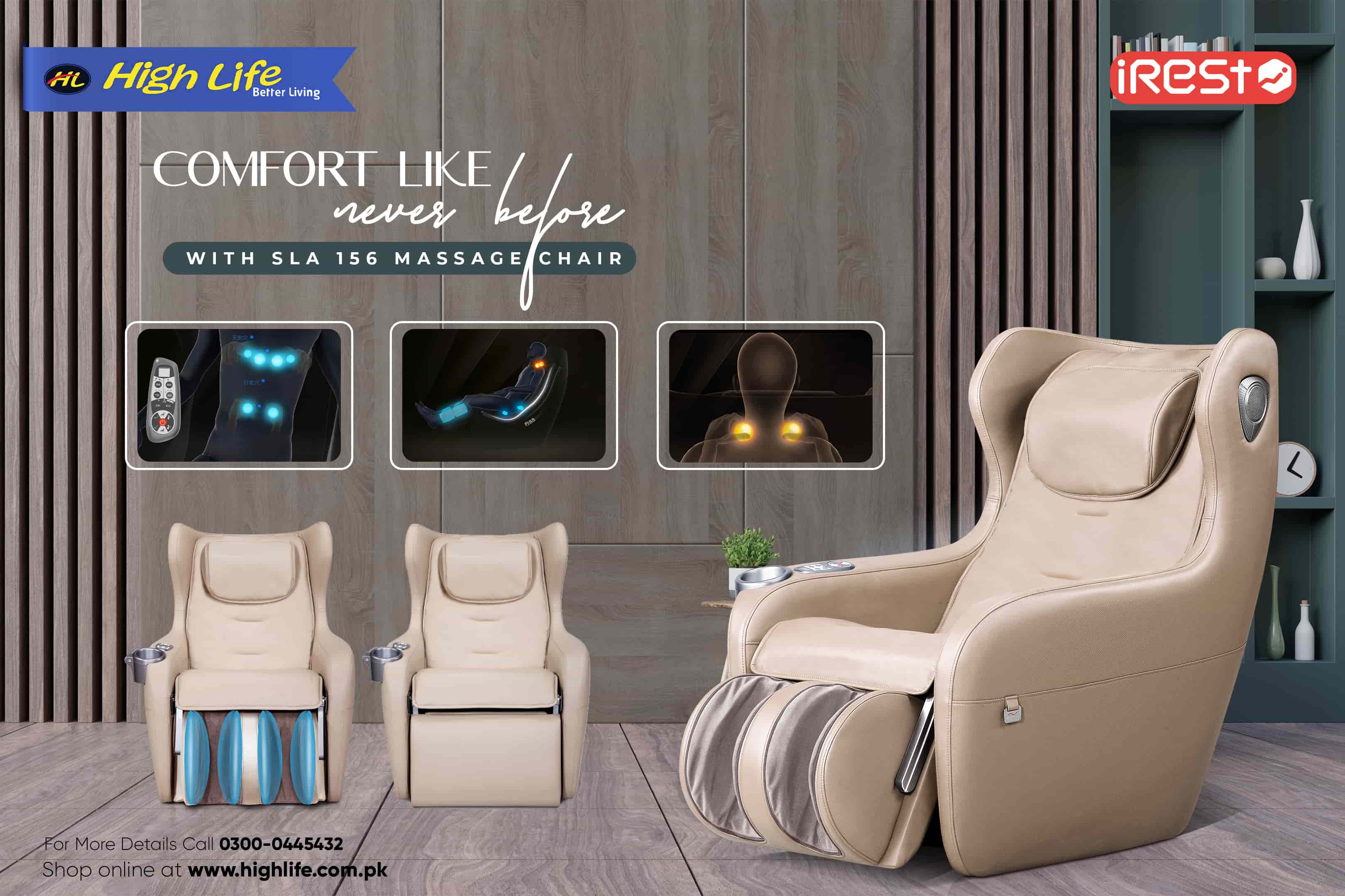 Highlife - iRest massage chair with remote controls, price online in pakistan