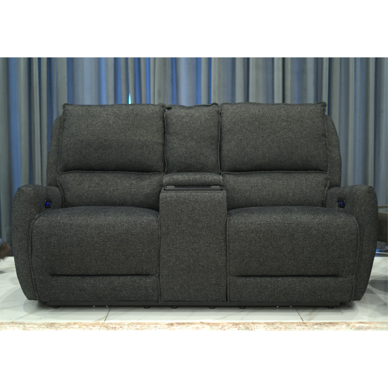 2-Seater Power Recliner Sofa with Console | Luxe Lounge Series | Wireless Charging & Storage price in pakistan