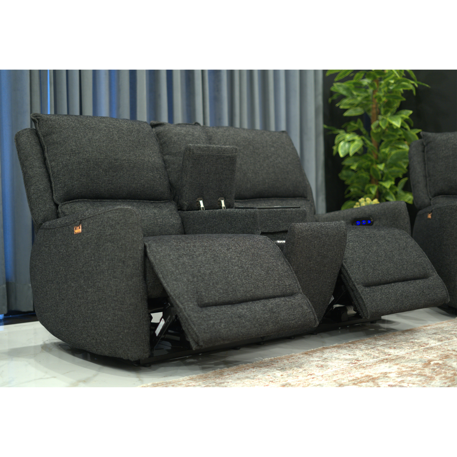 2-Seater Power Recliner Sofa with Console | Luxe Lounge Series | Wireless Charging & Storage price in pakistan