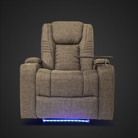 High Life Antonnio Premium Electric Recliner with LED Base Lighting and Cup Holders & Slide Table