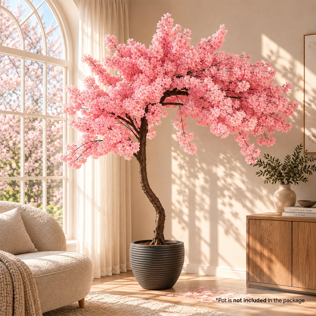 High Life Artificial Cherry Blossom Tree – Decorative Indoor Blossom Tree