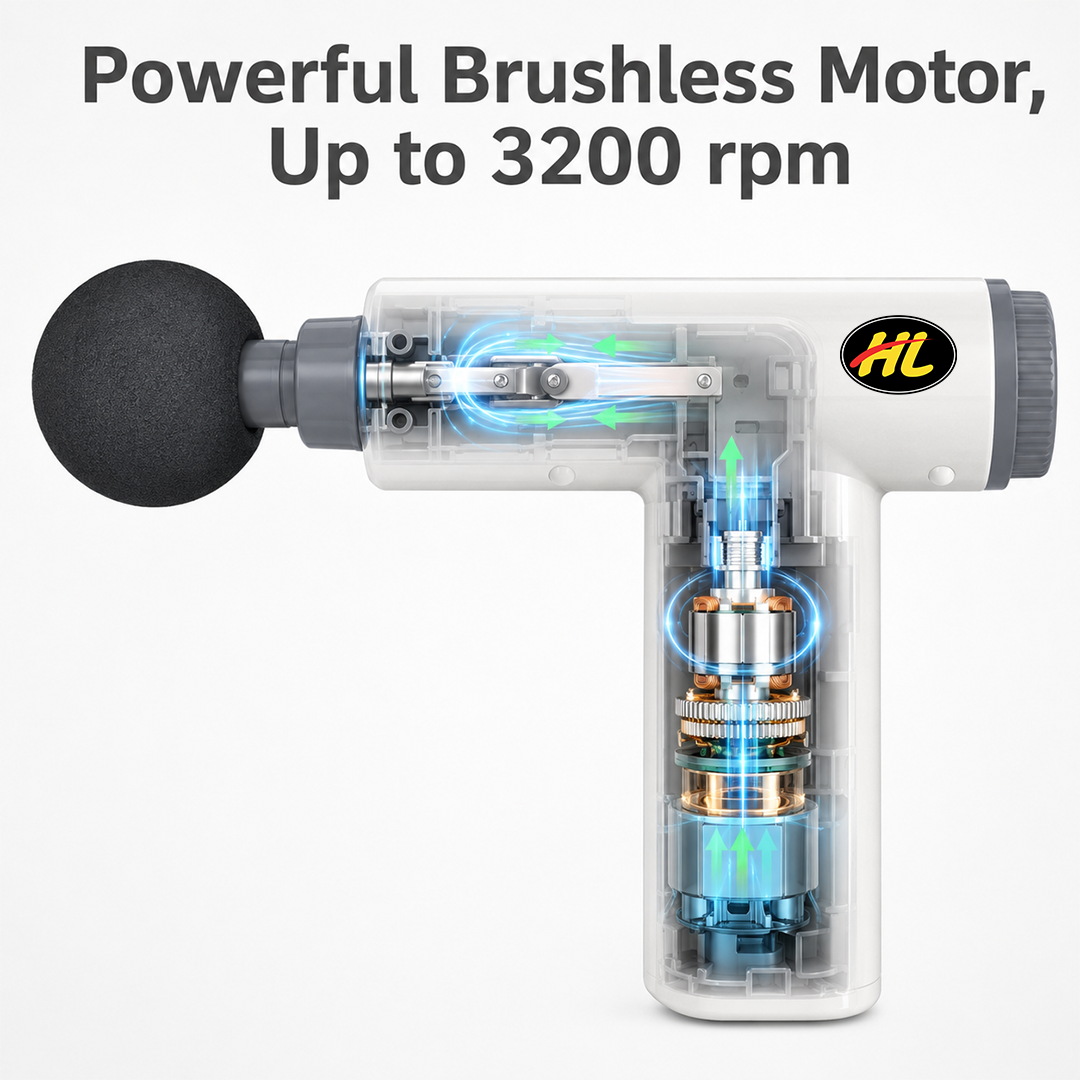 High Life PowerFlex Gun Massage – Deep Tissue Massage Gun for Muscle Relief