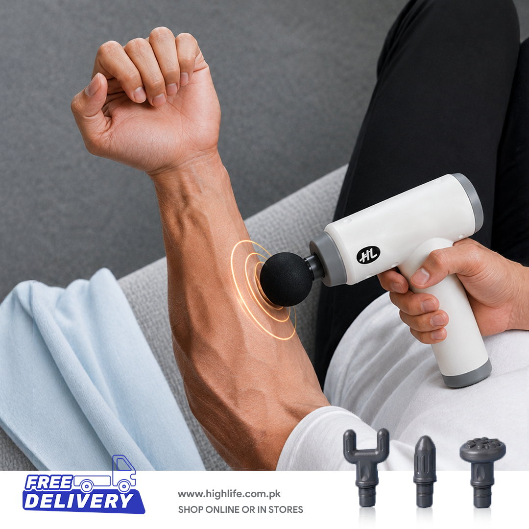 High Life PowerFlex Gun Massage – Deep Tissue Massage Gun for Muscle Relief