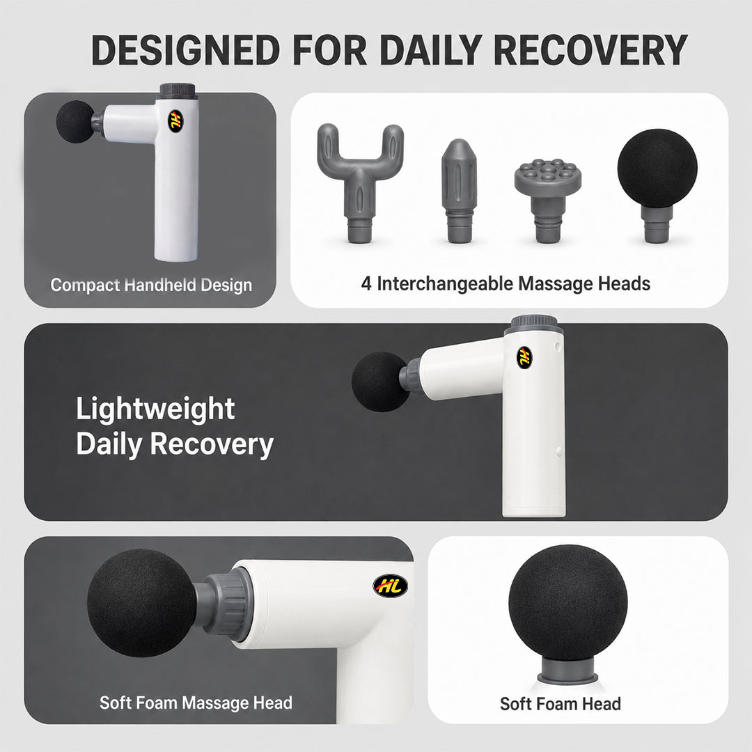 High Life PowerFlex Gun Massage – Deep Tissue Massage Gun for Muscle Relief