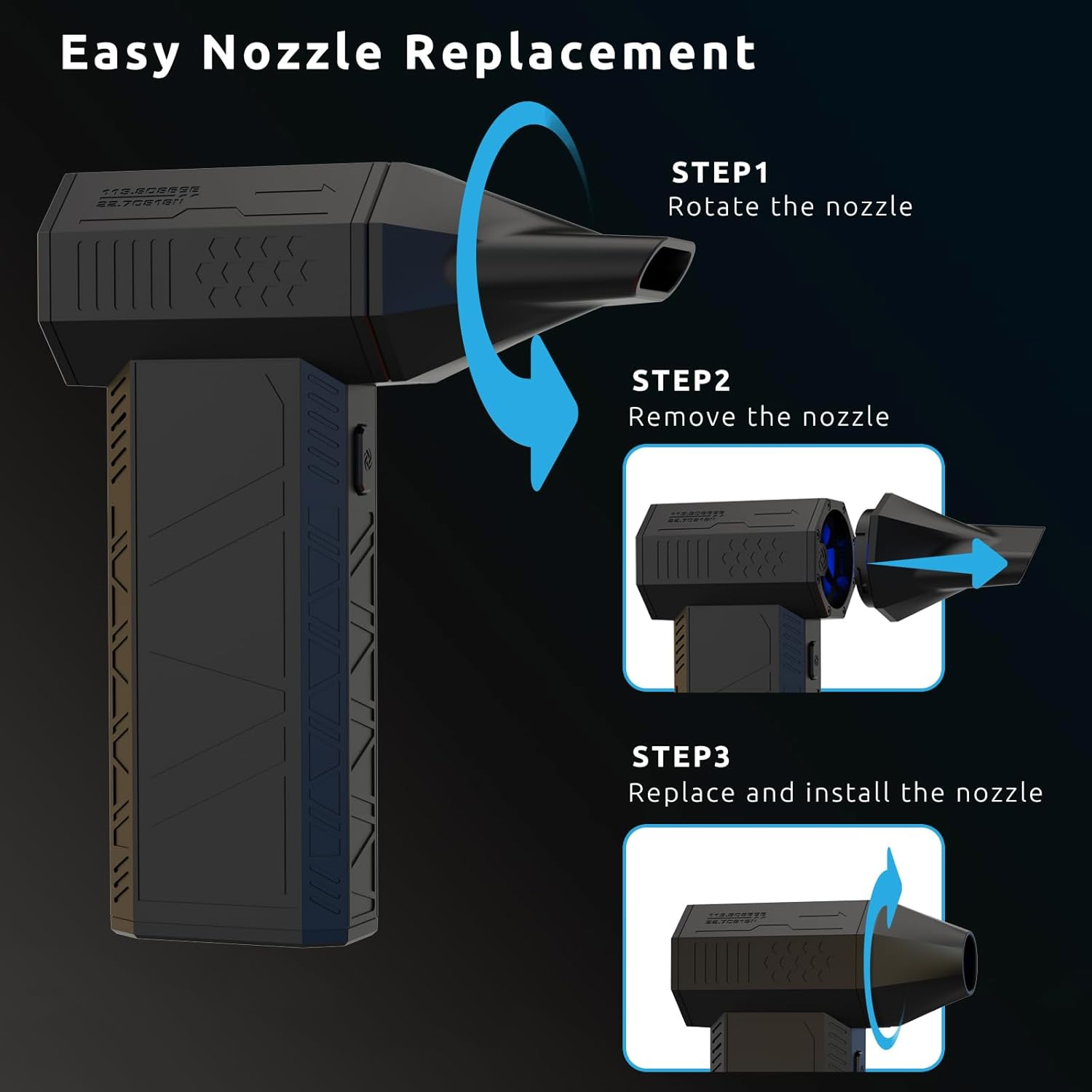 Highlife 130,000 RPM Mini High-Speed Mini Turbo Jet Fan | Rechargeable Cordless Air Duster & Powerful Electric Blower